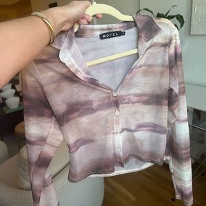 Motel Kelly Mesh Button Up